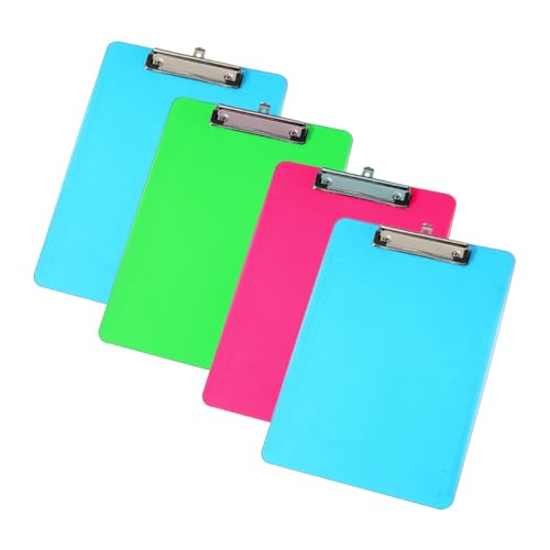 OSALADI 4 Stück Faltbare Klemmbretter Farbige Schreibboards mit Clips Praktische Schreibunterlage für Büro und Zuhause zur Organisation von Dokumenten und Notizen OSALADI 4 Stück Faltbare Klemmbretter Farbige Schreibboards mit Clips Praktische Schreibunterlage für Büro und Zuhause zur Organisation von Dokumenten und Notizen von OSALADI