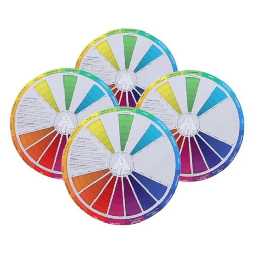 OSALADI 4 Stück Farbkarten-Farbrad mit Farbverlauf Farbmischtabelle gemischt Farbrad für Aquarellmalerei Farbkreis Lernen Werkzeug drehbares Farbrad Farblernrad Papier OSALADI 4 Stück Farbkarten-Farbrad mit Farbverlauf Farbmischtabelle gemischt Farbrad für Aquarellmalerei Farbkreis Lernen Werkzeug drehbares Farbrad Farblernrad Papier von OSALADI