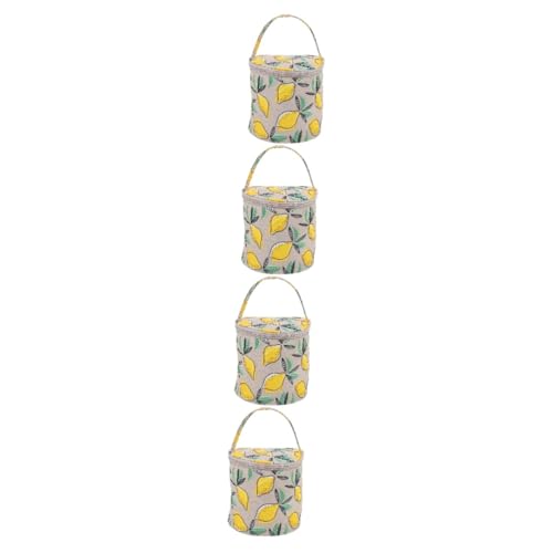 OSALADI 4 Stück Gestrickte Aufbewahrungstasche Tragetaschen für Damen Stricktasche groß häkeln Veranstalter Nähen Strickennadelspeicher Garnorganisator Häkeltasche Garnsack Nähkoffer Vlies von OSALADI