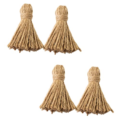 OSALADI 4 Stück Hanfseil Quasten Party Jute Dekorationen weihnachtsdeko dekoration weihnachten Bastelzubehör DIY Anhänger im böhmischen Stil Babyzimmerverzierung natürliche Schnur Khaki OSALADI 4 Stück Hanfseil Quasten Party Jute Dekorationen weihnachtsdeko dekoration weihnachten Bastelzubehör DIY Anhänger im böhmischen Stil Babyzimmerverzierung natürliche Schnur Khaki von OSALADI