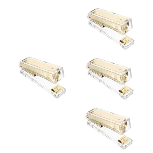OSALADI 4 Stück Hefter Bürowefter Büromaterial Für Den Schreibtisch Ästhetisches Briefpapier Hefte Für Schreibtisch Heistebürovorräte Acryl Golden OSALADI 4 Stück Hefter Bürowefter Büromaterial Für Den Schreibtisch Ästhetisches Briefpapier Hefte Für Schreibtisch Heistebürovorräte Acryl Golden von OSALADI