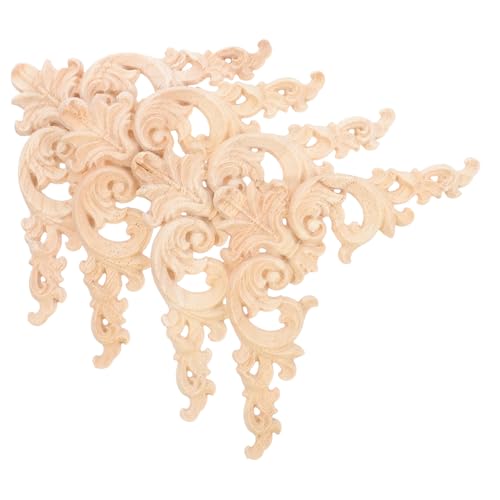 OSALADI 4 Stück Holzornamente Teiliges Unbemalte Holzapplikationen mit Geschnitzten Blumen für Möbel und Tür Eckverzierung DIY Holzgeschnitzte Dekoration für Schrank und Garderobentüren OSALADI 4 Stück Holzornamente Teiliges Unbemalte Holzapplikationen mit Geschnitzten Blumen für Möbel und Tür Eckverzierung DIY Holzgeschnitzte Dekoration für Schrank und Garderobentüren von OSALADI