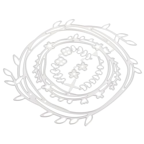 OSALADI 4 Stück Kartenherstellung stirbt Sammelalbum Rahmen Stanzformen Scrapbook-Stanzungen stirbt für die Kartenherstellung Album Scrapbooking Kohlenstoffstahl Silber von OSALADI
