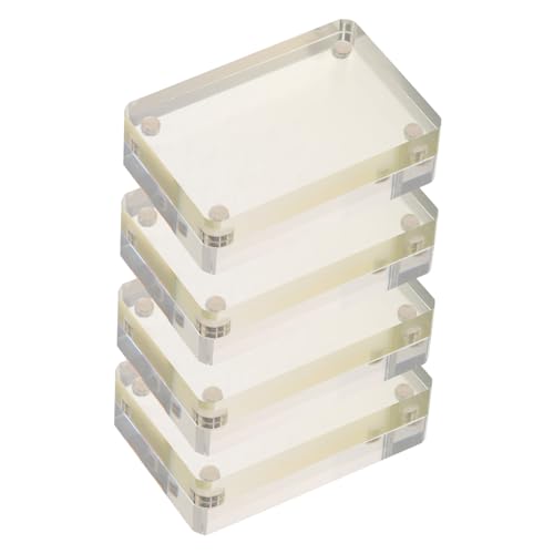 OSALADI 4 Stück Klarer Magnetischer Kartenhalter Transparentes Acryl für Sammelkarten Hochtransparente Schutzhüllen für Baseball und Trading Cards Einfache Handhabung Robuste Struktur von OSALADI