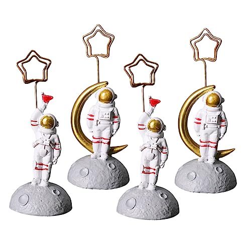 OSALADI 4 Stück Kreative Astronauten Foto Clips Resin Desktop Deko Memo Halter für Visitenkarten und Notizen Vielseitige Tischdekoration Farbe Zufällig Zufällige Farbe OSALADI 4 Stück Kreative Astronauten Foto Clips Resin Desktop Deko Memo Halter für Visitenkarten und Notizen Vielseitige Tischdekoration Farbe Zufällig Zufällige Farbe von OSALADI