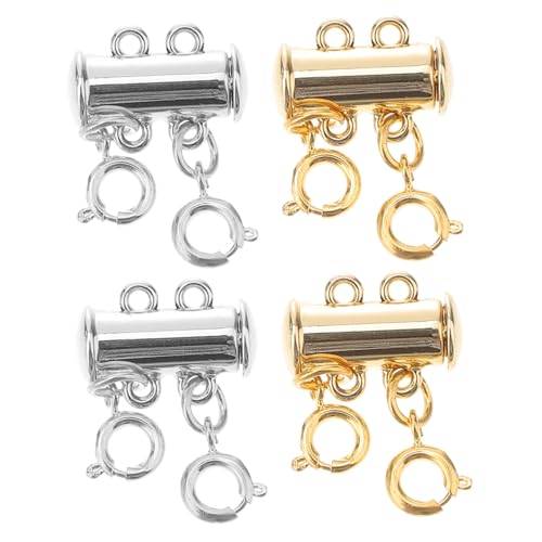 OSALADI 4 Stück Magnetische Halskettenverschlüsse Kupfer Mehrlagige Connectors Leicht Fade DIY Schmuckherstellung für Damen Herren Geeignet für Armbänder und Modeaccessoires OSALADI 4 Stück Magnetische Halskettenverschlüsse Kupfer Mehrlagige Connectors Leicht Fade DIY Schmuckherstellung für Damen Herren Geeignet für Armbänder und Modeaccessoires von OSALADI