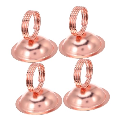OSALADI 4 Stück Metall Fotohalter mit Rundem Sockel Stabiler Memo-clip für Büro Zuhause Events Eleganter Tischkarten Notizhalter in Roségold OSALADI 4 Stück Metall Fotohalter mit Rundem Sockel Stabiler Memo-clip für Büro Zuhause Events Eleganter Tischkarten Notizhalter in Roségold von OSALADI