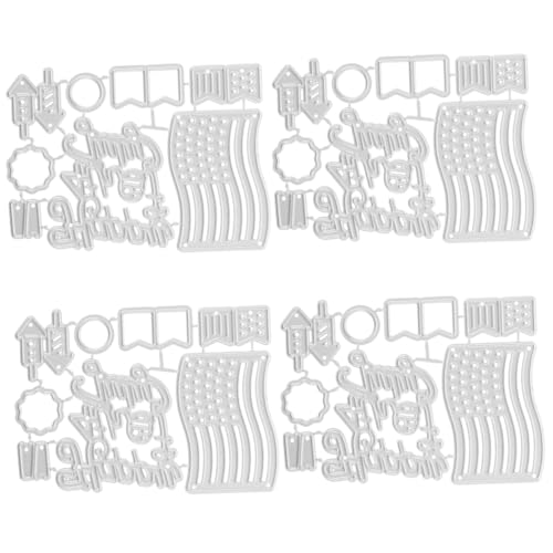 OSALADI 4 Stück Metallmesserform Prägung prägen Schablone Schnitte sterben Stanzformen für zu Hause Scrapbooking -Stanze Blumen-Metall-Stanzformen Stahl mit hohem Kohlenstoffgehalt Silber OSALADI 4 Stück Metallmesserform Prägung prägen Schablone Schnitte sterben Stanzformen für zu Hause Scrapbooking -Stanze Blumen-Metall-Stanzformen Stahl mit hohem Kohlenstoffgehalt Silber von OSALADI