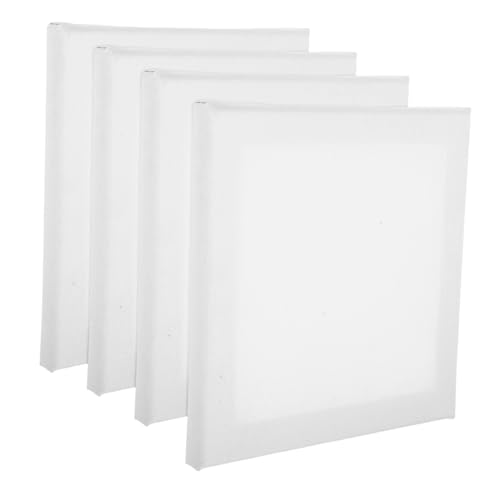 OSALADI 4 Stück Ölgemälde-Tafel-Set Kunst Malleinwände zum Malen Malerei Bretter zum Malen leere Zeichentafel Zeichenbretter für Künstler Leinen Baumwolle Weiß von OSALADI