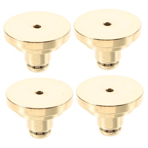 OSALADI 4 Stück Ohrhaken gegen Schlupfohren Ohrstecker für Ohrringe Ohrringheber Ohrring-Charms Ohrringrücken Ohrring zurück schrauben Post -Ohrring -Rücken Messing Golden von OSALADI