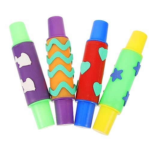 OSALADI 4 Stück Schwammroller für Pinsel Ergonomischer Griff Sicheres Material Verschiedene Muster für Kleine Künstler für Bastelprojekte Zufällige Farbe OSALADI 4 Stück Schwammroller für Pinsel Ergonomischer Griff Sicheres Material Verschiedene Muster für Kleine Künstler für Bastelprojekte Zufällige Farbe von OSALADI