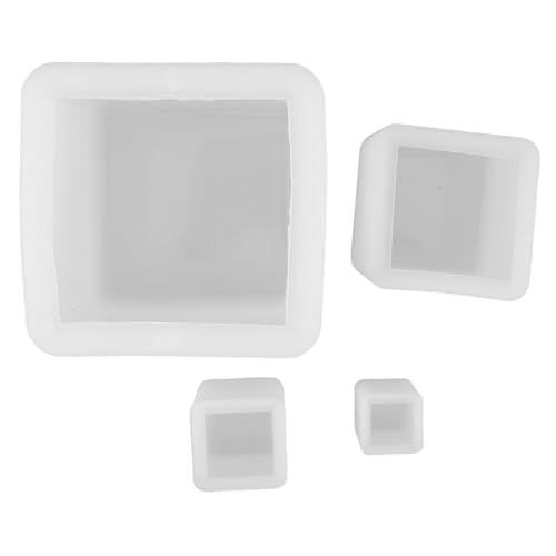 OSALADI 4 Stück Silikonwürfelformen für Epoxidharz Gießen Hitze Frostbeständige Quadratische Resin Casting Molds Vielseitig für Kerzen Seife Trockenblumen DIY Projekte Weiß OSALADI 4 Stück Silikonwürfelformen für Epoxidharz Gießen Hitze Frostbeständige Quadratische Resin Casting Molds Vielseitig für Kerzen Seife Trockenblumen DIY Projekte Weiß von OSALADI