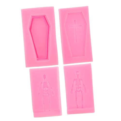 OSALADI 4 Stück Skelettkreuzform Dekorationen Halloween Schädelkerze Schädelform Formen für Epoxidharz Epoxidharzformen Silikon Kerzenhalterformen silikonform selber machen Kieselgel Rosa OSALADI 4 Stück Skelettkreuzform Dekorationen Halloween Schädelkerze Schädelform Formen für Epoxidharz Epoxidharzformen Silikon Kerzenhalterformen silikonform selber machen Kieselgel Rosa von OSALADI