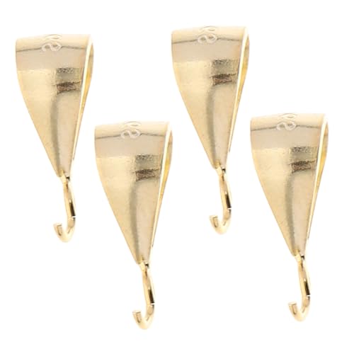 OSALADI 4 Stück Sterling Silber Anhängerverschluss Pinch Bails für Schmuckherstellung Ösen für Halsketten und Ohrringe Stabile Anlaufgeschützte DIY Schmuckverbinder von OSALADI