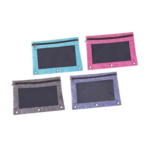 OSALADI 4 Stück Taschenbeutel Beutel mit losen Blättern Taschenordner Ordner mit Reißverschluss Aktentasche 3-Loch-Mappentaschen 3-Loch-Reißverschlussbeutel Zipper -Dateibeutel PVC OSALADI 4 Stück Taschenbeutel Beutel mit losen Blättern Taschenordner Ordner mit Reißverschluss Aktentasche 3-Loch-Mappentaschen 3-Loch-Reißverschlussbeutel Zipper -Dateibeutel PVC von OSALADI