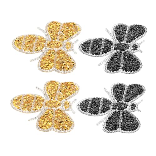 OSALADI 4 Stück Teiliges Bienen Strass Patches zum Aufbügeln Funkelnde Kristall Applikationen für Kleidung Rucksäcke Schuhe DIY Textilverzierung Langlebig und Einfach Anzubringen OSALADI 4 Stück Teiliges Bienen Strass Patches zum Aufbügeln Funkelnde Kristall Applikationen für Kleidung Rucksäcke Schuhe DIY Textilverzierung Langlebig und Einfach Anzubringen von OSALADI