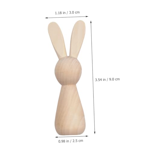 OSALADI 4 Stück Teiliges DIY Holzhasen zum Bemalen Unvollendete Holz Häschen für Kreative Handmalerei Vielseitige und Wohnraumdekoration für Bastelprojekte und Gestaltung von OSALADI