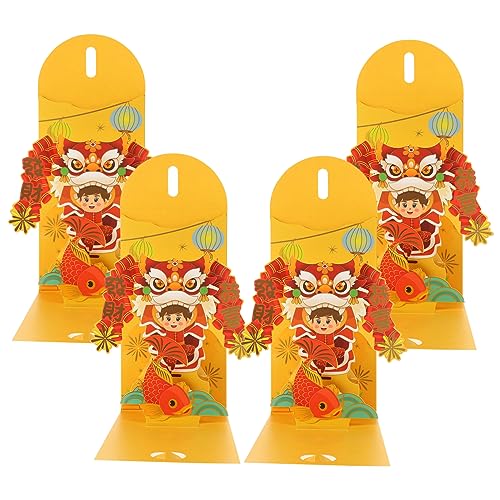 OSALADI 4 Stück Teiliges Drache Rot Umschläge Chinesische Neujahr Glücksumschläge für Frühlingsfest und Hochzeiten Dekorative Rote Geldtaschen mit Festlichen Mustern OSALADI 4 Stück Teiliges Drache Rot Umschläge Chinesische Neujahr Glücksumschläge für Frühlingsfest und Hochzeiten Dekorative Rote Geldtaschen mit Festlichen Mustern von OSALADI