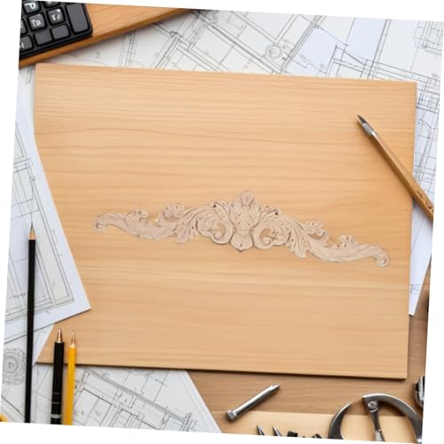 OSALADI 4 Stück Teiliges Holz Geschnitzte Möbelapplikationen Natürliche Holz Onlays mit Klassischem Europäischem Blumenmuster Vielseitig für Schrank Bett Tür und Wanddekoration Unbemalt OSALADI 4 Stück Teiliges Holz Geschnitzte Möbelapplikationen Natürliche Holz Onlays mit Klassischem Europäischem Blumenmuster Vielseitig für Schrank Bett Tür und Wanddekoration Unbemalt von OSALADI