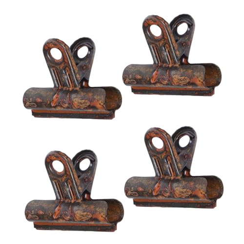 OSALADI 4 Stück Teiliges Kleine Bulldog Clips Retro Metall Klammern mit Rostoptik Starke Büroklammern für Fotos Zeitungen Dokumente und Snackbeutel Einfach Einhändig Bedienbar Stabiler OSALADI 4 Stück Teiliges Kleine Bulldog Clips Retro Metall Klammern mit Rostoptik Starke Büroklammern für Fotos Zeitungen Dokumente und Snackbeutel Einfach Einhändig Bedienbar Stabiler von OSALADI