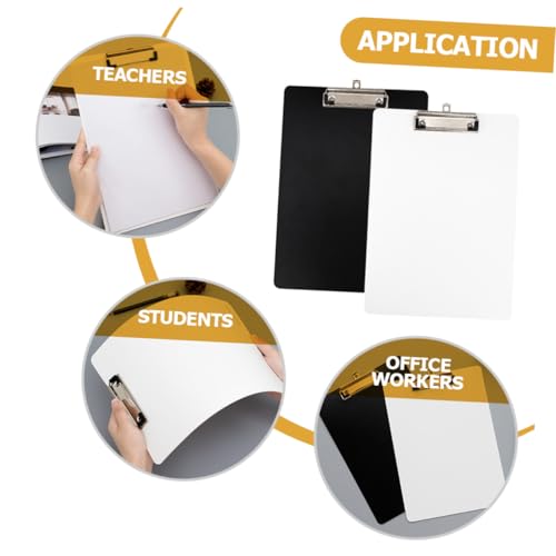 OSALADI 4 Stück Teiliges Kunststoff Klemmbrett Leichtes Schreibbrett mit Sicherem Clip Vielseitiger Dokumentenhalter für Schule und Büro Robust und Langlebig Schwarz und Weiß OSALADI 4 Stück Teiliges Kunststoff Klemmbrett Leichtes Schreibbrett mit Sicherem Clip Vielseitiger Dokumentenhalter für Schule und Büro Robust und Langlebig Schwarz und Weiß von OSALADI