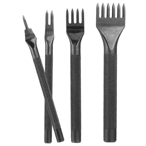OSALADI 4 Stück Teiliges Lederloch Stanzwerkzeug Set mit Rutschfestem Griff Multifunktionales Werkzeug für Lederbearbeitung Langlebig und Praktisch für Diy Projekte OSALADI 4 Stück Teiliges Lederloch Stanzwerkzeug Set mit Rutschfestem Griff Multifunktionales Werkzeug für Lederbearbeitung Langlebig und Praktisch für Diy Projekte von OSALADI