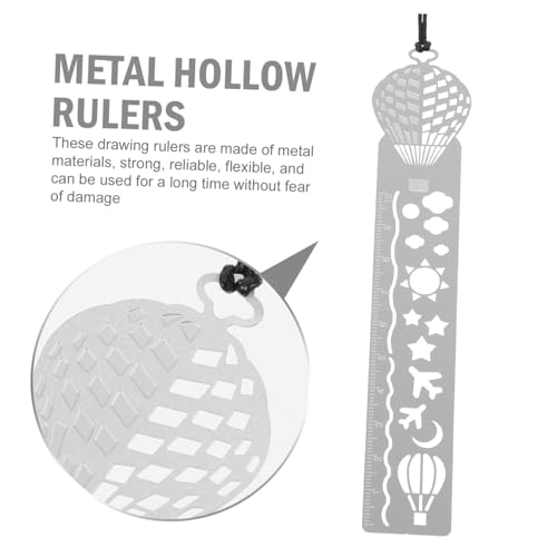 OSALADI 4 Stück Teiliges Metall zeichenschablonen Wiederverwendbare Langlebige Malvorlagen für Tagebücher und DIY Vielseitige Waschbare Lineale mit Geometrischen Motiven Geeignet für OSALADI 4 Stück Teiliges Metall zeichenschablonen Wiederverwendbare Langlebige Malvorlagen für Tagebücher und DIY Vielseitige Waschbare Lineale mit Geometrischen Motiven Geeignet für von OSALADI