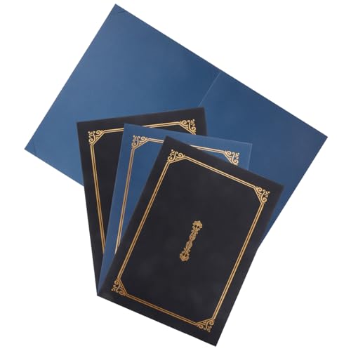 OSALADI 4 Stück Teiliges Papier Zertifikat Hülle mit Goldprägung Urkundenmappe für Diplome und Auszeichnungen Elegante Dokumenten Schutzhülle für Abschluss Bewerbung und Präsentation OSALADI 4 Stück Teiliges Papier Zertifikat Hülle mit Goldprägung Urkundenmappe für Diplome und Auszeichnungen Elegante Dokumenten Schutzhülle für Abschluss Bewerbung und Präsentation von OSALADI