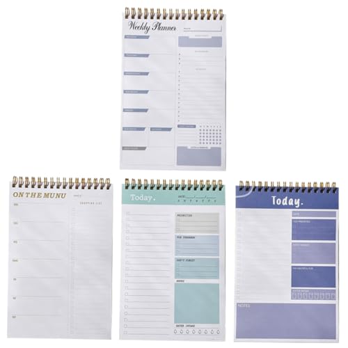 OSALADI 4 Stück Teiliges Planer notizblock Tragbar mit To do listen Wochen Tagesplaner Praktische Spiralbindung für Schüler Studenten und Büro Leicht zu Beschreiben und Abreißen OSALADI 4 Stück Teiliges Planer notizblock Tragbar mit To do listen Wochen Tagesplaner Praktische Spiralbindung für Schüler Studenten und Büro Leicht zu Beschreiben und Abreißen von OSALADI