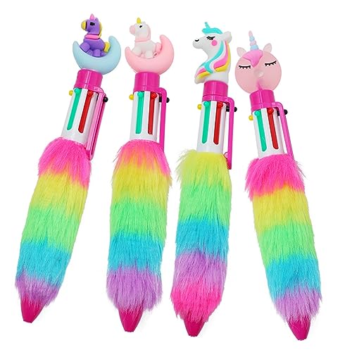 OSALADI 4 Stück Teiliges Plüsch Kugelschreiber Einhorn Bunte Stifte mit Weichem Plüschkopf Lustige Schreibstifte für Schule und Zeichnen Multifarbig Leicht und Tragbar für Junge Mädchen OSALADI 4 Stück Teiliges Plüsch Kugelschreiber Einhorn Bunte Stifte mit Weichem Plüschkopf Lustige Schreibstifte für Schule und Zeichnen Multifarbig Leicht und Tragbar für Junge Mädchen von OSALADI