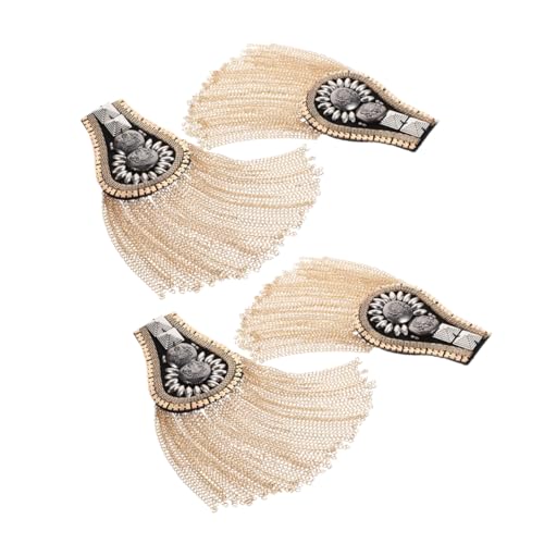 OSALADI 4 Stück Teiliges Punk Schulterepaulette mit Goldenen Quasten und Nieten Vielseitige Schulterpolster für Blazer und Jacken Einfache Schnelle Anbringung für Retro und Steampunk OSALADI 4 Stück Teiliges Punk Schulterepaulette mit Goldenen Quasten und Nieten Vielseitige Schulterpolster für Blazer und Jacken Einfache Schnelle Anbringung für Retro und Steampunk von OSALADI