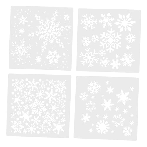 OSALADI 4 Stück Teiliges Schneeflocken schablonen Wiederverwendbare Waschbare Kunststoffvorlagen Vielseitig Einsetzbar für Wandgestaltung Holzschilder DIY kunst und Kreative OSALADI 4 Stück Teiliges Schneeflocken schablonen Wiederverwendbare Waschbare Kunststoffvorlagen Vielseitig Einsetzbar für Wandgestaltung Holzschilder DIY kunst und Kreative von OSALADI