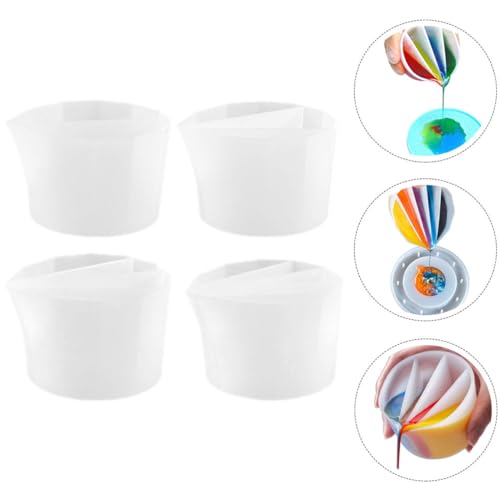 OSALADI 4 Stück Teiliges Set Silikon Mischbecher für Epoxidharz Praktische Farbmischbecher für DIY Kunsthandwerk und Kreative Projekte OSALADI 4 Stück Teiliges Set Silikon Mischbecher für Epoxidharz Praktische Farbmischbecher für DIY Kunsthandwerk und Kreative Projekte von OSALADI
