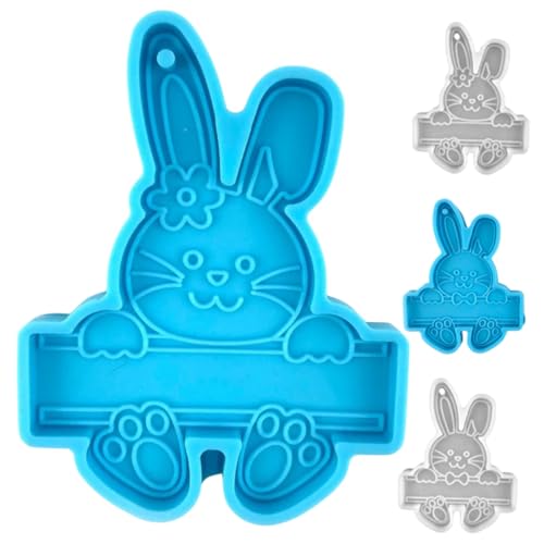 OSALADI 4 Stück Teiliges Silikon Schlüsselanhänger Gießform mit Osterhasen Motiv Rutschfest Langlebig Wiederverwendbar für DIY Schmuck Osterdekoration und Kreative Bastelarbeiten OSALADI 4 Stück Teiliges Silikon Schlüsselanhänger Gießform mit Osterhasen Motiv Rutschfest Langlebig Wiederverwendbar für DIY Schmuck Osterdekoration und Kreative Bastelarbeiten von OSALADI