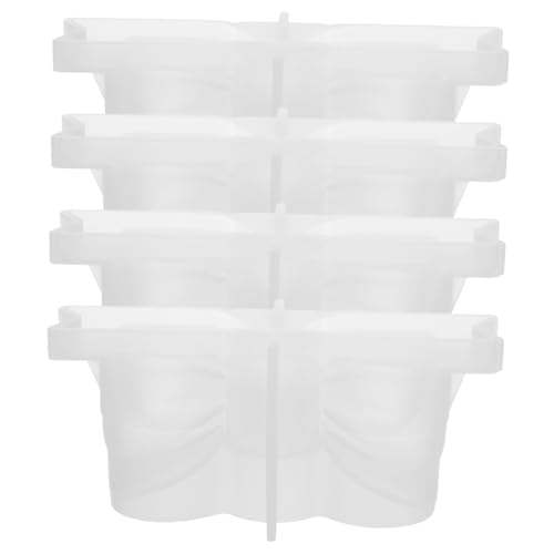 OSALADI 4 Stück Teiliges Silikonform Kerzenhalter mit Realistischem Schleifen-design Flexible Wiederverwendbare Gießform für Harz Epoxidkerzen für DIY Kerzenherstellung und Bastelprojekte von OSALADI