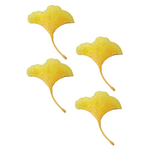 OSALADI 4 Stück Teiliges Stickerei Kleidung Reparatur Patches Ginkgo DIY Aufbügler Textil Applikationen für Jacken Kleider Rucksäcke zum Aufnähen und Dekorieren OSALADI 4 Stück Teiliges Stickerei Kleidung Reparatur Patches Ginkgo DIY Aufbügler Textil Applikationen für Jacken Kleider Rucksäcke zum Aufnähen und Dekorieren von OSALADI