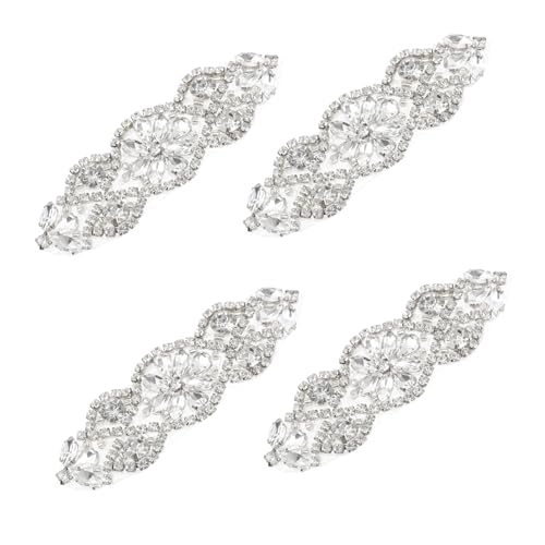 OSALADI 4 Stück Teiliges Strass Applikation Patch für Brautgürtel Glitzernde Strasssteine zum Aufbügeln für Hochzeitskleider und Abendkleider Selbstklebend Elegant und DIY Dekoration OSALADI 4 Stück Teiliges Strass Applikation Patch für Brautgürtel Glitzernde Strasssteine zum Aufbügeln für Hochzeitskleider und Abendkleider Selbstklebend Elegant und DIY Dekoration von OSALADI