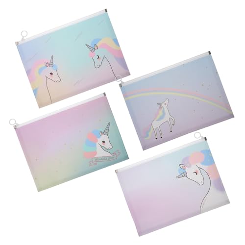 OSALADI 4 Stück Teiliges Zip File Organizer mit Wasserdichten Mehrlagigen Kunststoffbeuteln Praktische Dokumententaschen mit Reißverschluss für Schule Büro und Reise Handliche OSALADI 4 Stück Teiliges Zip File Organizer mit Wasserdichten Mehrlagigen Kunststoffbeuteln Praktische Dokumententaschen mit Reißverschluss für Schule Büro und Reise Handliche von OSALADI