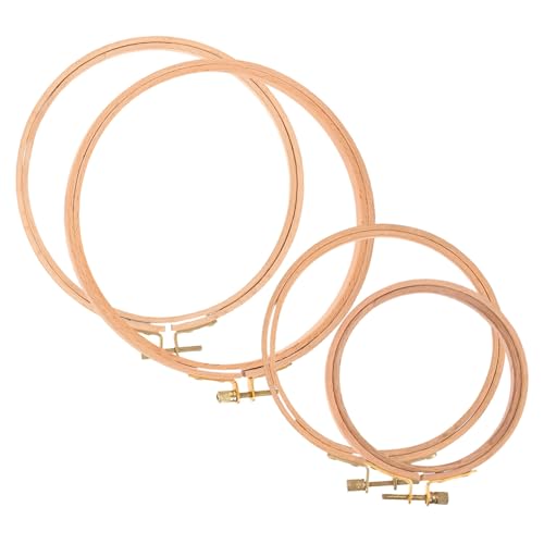OSALADI 4 Stück Teiliges aus Stabilen Holz Stickringen für Kreuzstich DIY Schmuckanhänger Bastelringe Dekorative Stickrahmen für Erwachsene und Anfänger OSALADI 4 Stück Teiliges aus Stabilen Holz Stickringen für Kreuzstich DIY Schmuckanhänger Bastelringe Dekorative Stickrahmen für Erwachsene und Anfänger von OSALADI