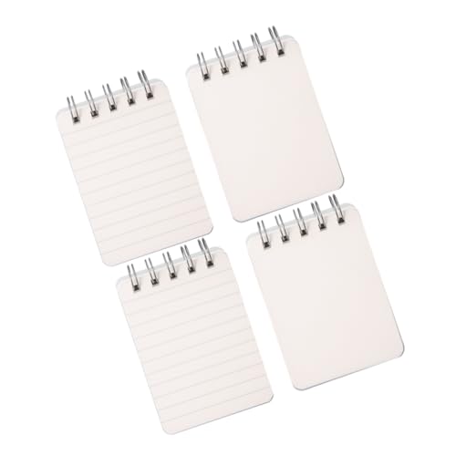 OSALADI 4 Stück Tragbares Mini -Notizbuch spiralblock schmucklos Notebook -Spirale spiralblöcke college regierte süßes Notizbuch kleines Spiralheft spiralförmiger Notizblock Eisen Weiß von OSALADI