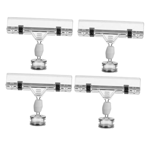 OSALADI 4 Stück Transparente Magnetische Preisschildhalter Robuste Label Clips für Regal Werbeaufsteller Wiederverwendbar für Supermarkt und Einzelhandel OSALADI 4 Stück Transparente Magnetische Preisschildhalter Robuste Label Clips für Regal Werbeaufsteller Wiederverwendbar für Supermarkt und Einzelhandel von OSALADI