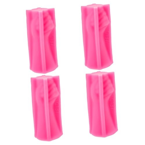 OSALADI 4 Stück Vase -Halter -Form einfach Produkt geformt klein Pflanzer Schimmel epoxidharz formen Schminkpinsel DIY Bastelform Vasenform Silikonformen für Blumentöpfe Kieselgel Rosa von OSALADI
