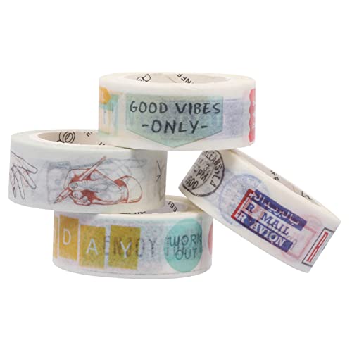 OSALADI 4 Stück Washi Tape Dekorative Klebebänder für Diy Labeling für Journals Scrapbooking und Bastelprojekte Einfach Abreißbar Vielseitig Einsetzbar OSALADI 4 Stück Washi Tape Dekorative Klebebänder für Diy Labeling für Journals Scrapbooking und Bastelprojekte Einfach Abreißbar Vielseitig Einsetzbar von OSALADI