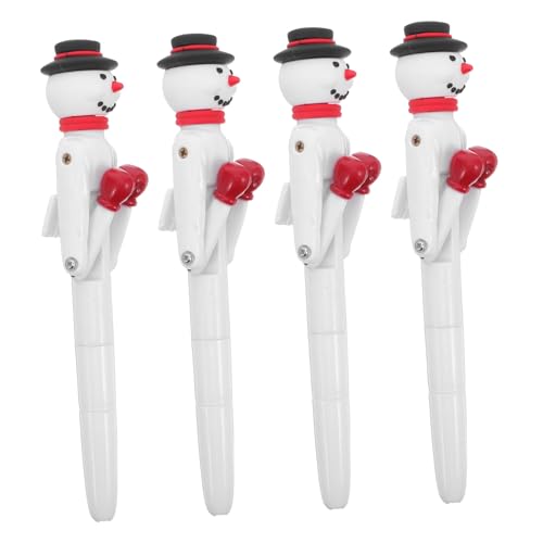 OSALADI 4 Stück Weihnachts-kugelschreiber Schneemann mit Boxhandschuhen Lustige Gel-tintenstifte als Interaktives Schreibgerät für Xmas Partygeschenke von OSALADI