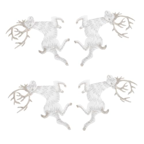 OSALADI 4 Stück Weihnachtsaufnäher Fawn Stickerei Patches für DIY Dekoration Hochwertige Rayon Stoffaufkleber für Kleidung Weihnachtskostüme Festliche Applikationen OSALADI 4 Stück Weihnachtsaufnäher Fawn Stickerei Patches für DIY Dekoration Hochwertige Rayon Stoffaufkleber für Kleidung Weihnachtskostüme Festliche Applikationen von OSALADI