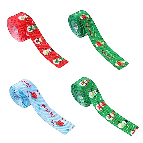 OSALADI 4 Stück Weihnachtsband Weihnachts Sackleinenband Dekorationsverpackung Samt Weihnachtsgeweihbänder Band Zum Beflecken Feiertags Weihnachtsdrahtband Lichtband Tür von OSALADI