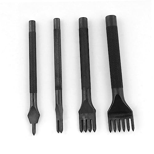 OSALADI 4 Stücke Teiliges Diy Lederwerkzeug Hochwertige Lederlocher und Prägewerkzeuge Hochfestem für Einfaches und Müheloses Arbeiten mit Leder für Heimwerker und Lederhandwerk von OSALADI