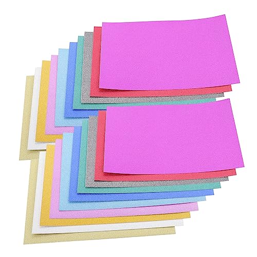 OSALADI 40 Blatt Bunte Glitzerkarten Diy Glitzerpapier für Bastelarbeiten Kinderfreundlich für Scrapbooking und Kreative Projekte ohne Abfallen von Glitzer von OSALADI