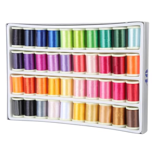 OSALADI 40 Rollen Farben Diy Stickgarn Professionelles Stickgarn für Nähprojekte für Anfänger und Diy Handarbeiten Leicht und Tragbar für Stickerei und Kreuzstich von OSALADI