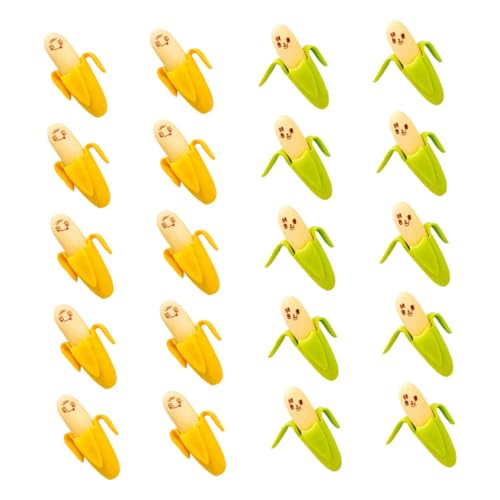 OSALADI 40 Stück Banana Förmige Radiergummis Teiliges für Schüler Lustige Tragbare Schreibwaren Sicherheitsmaterial Tpr für Schule und Kreative Bunte Niedliche Designs von OSALADI